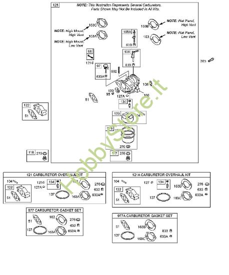 E - Carburatore, comandi, set guarnizioni carburatore B&S - 12 €¦ 126492-0165-E1 brand Stihl